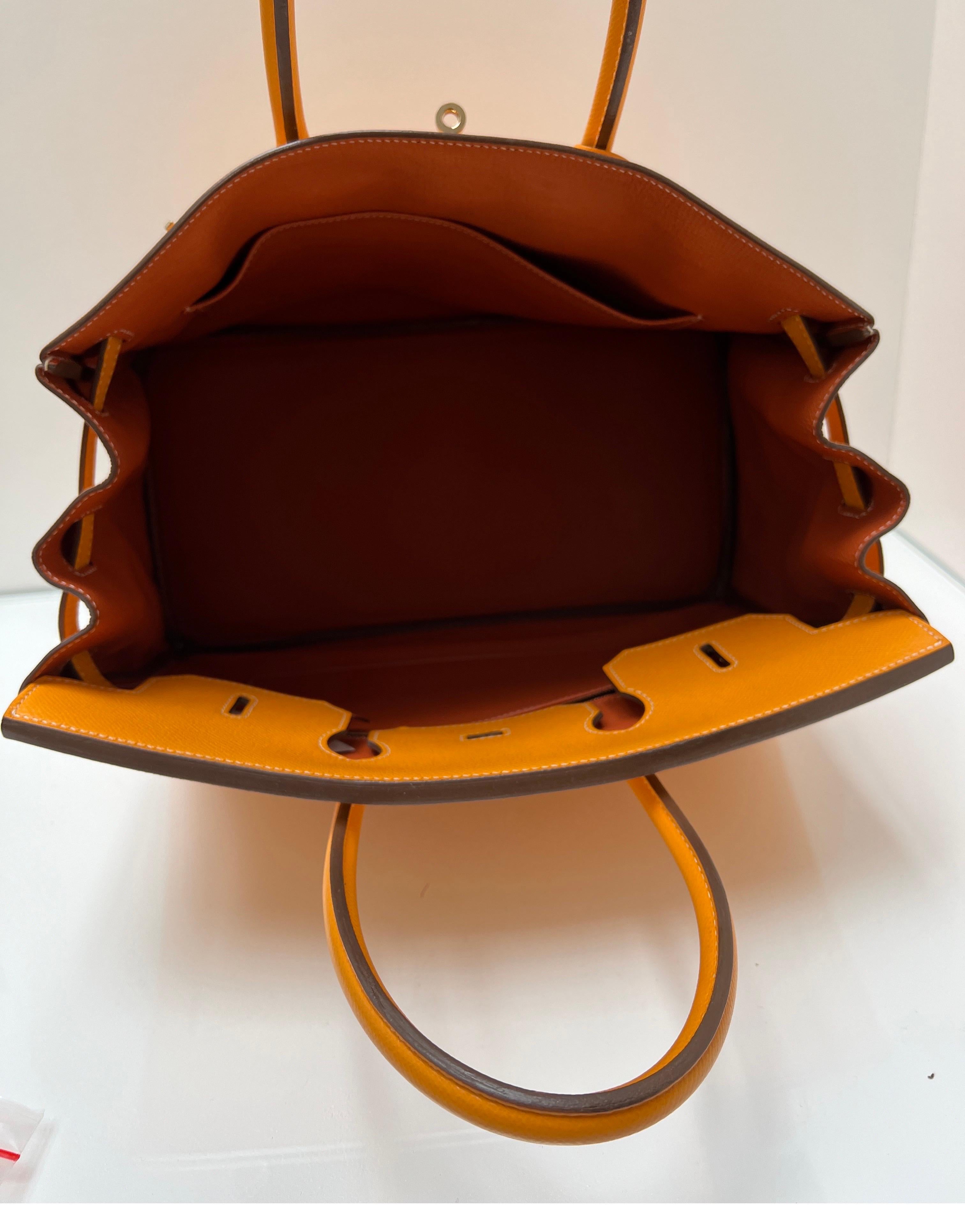 Hermes Yellow Jaune Birkin 35 Bag 8