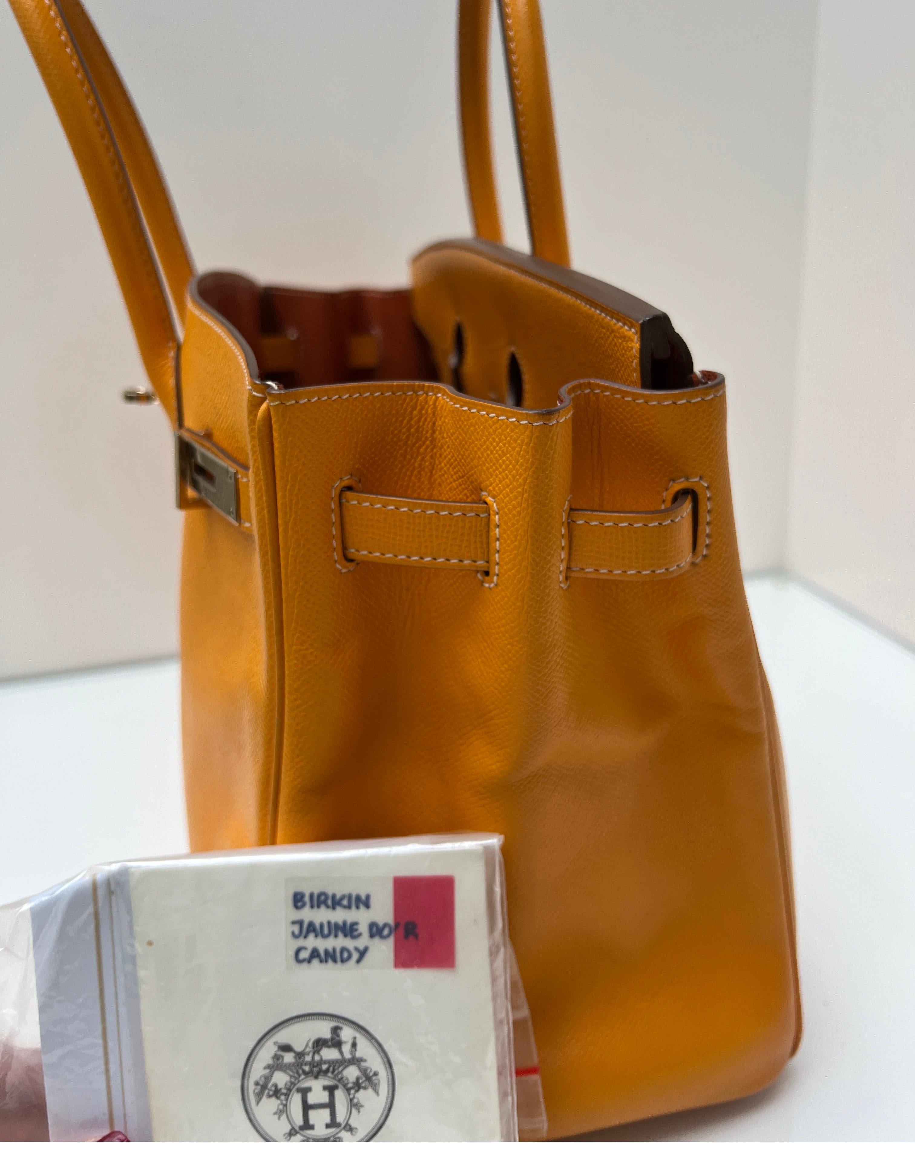 Hermes Yellow Jaune Birkin 35 Bag 10
