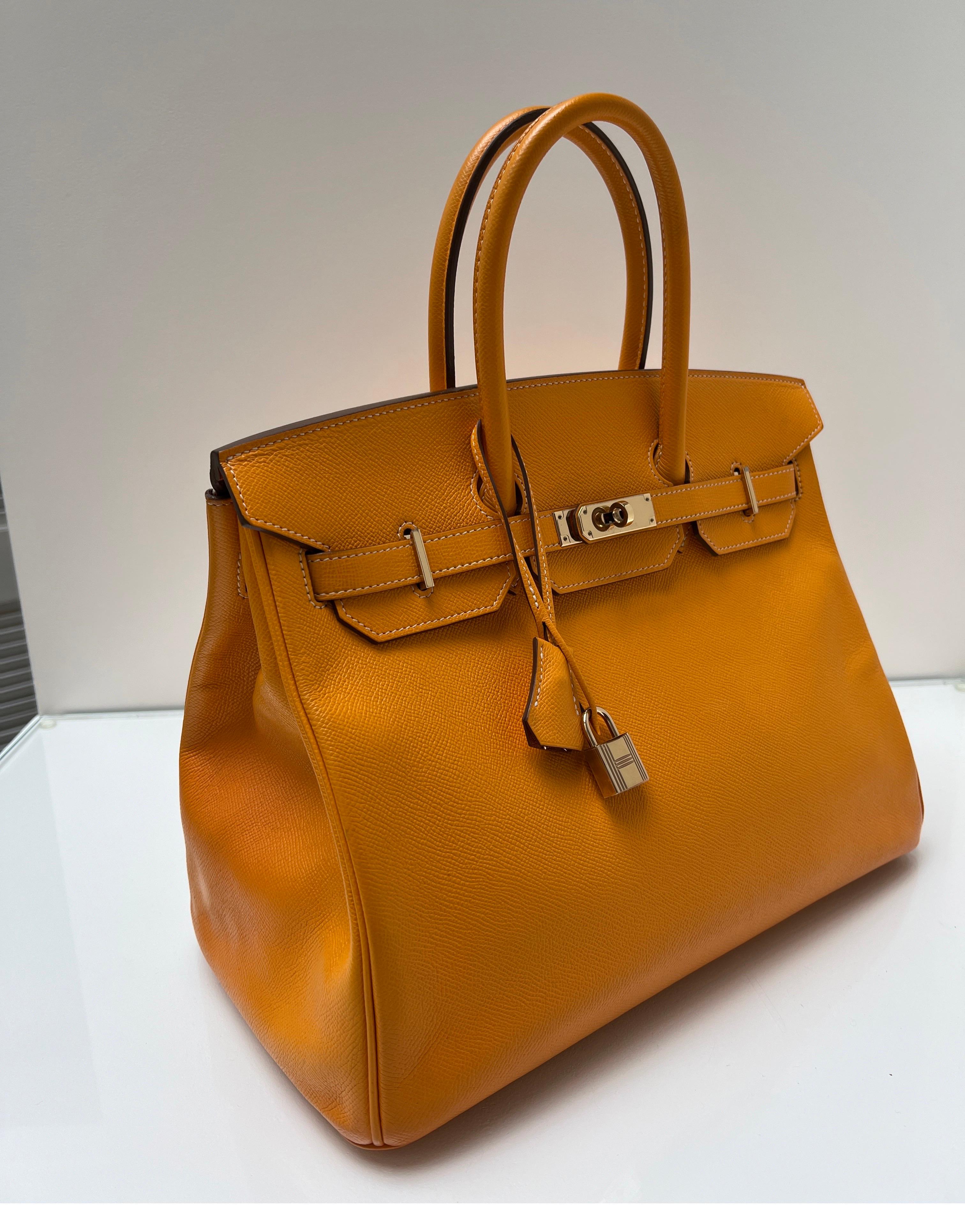 Hermes Yellow Jaune Birkin 35 Bag 12