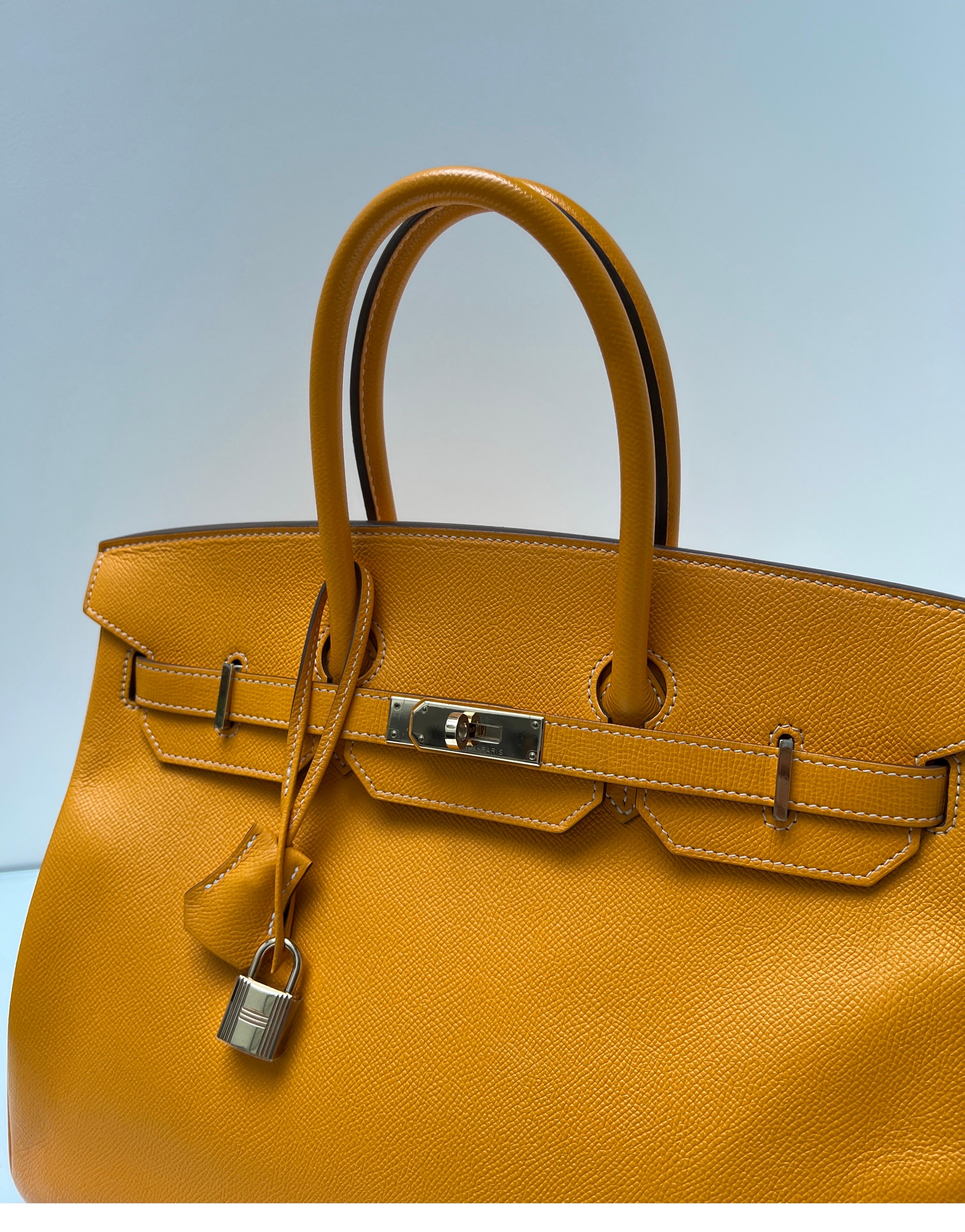 Hermes Yellow Jaune Birkin 35 Bag 14