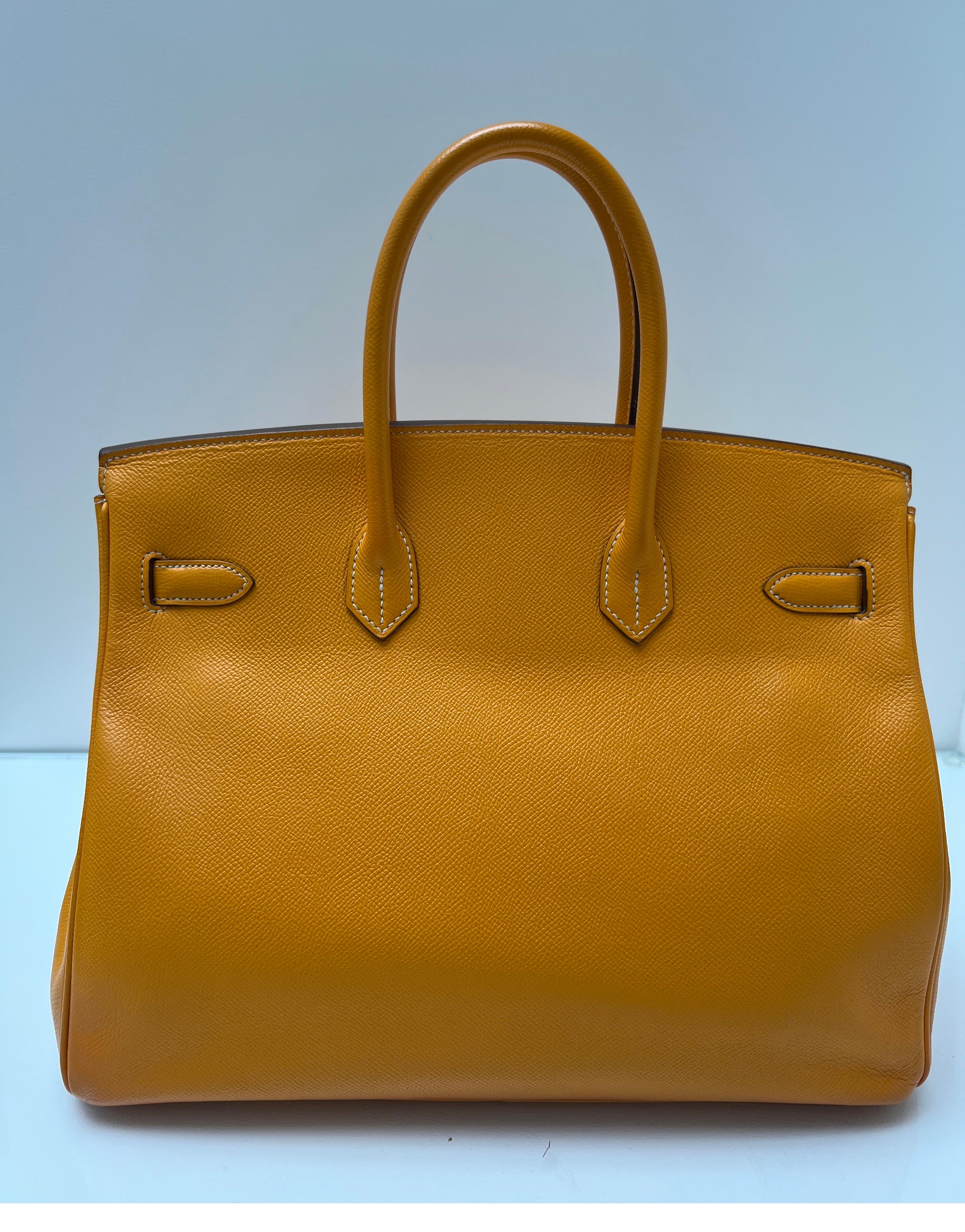 Hermes Yellow Jaune Birkin 35 Bag 16