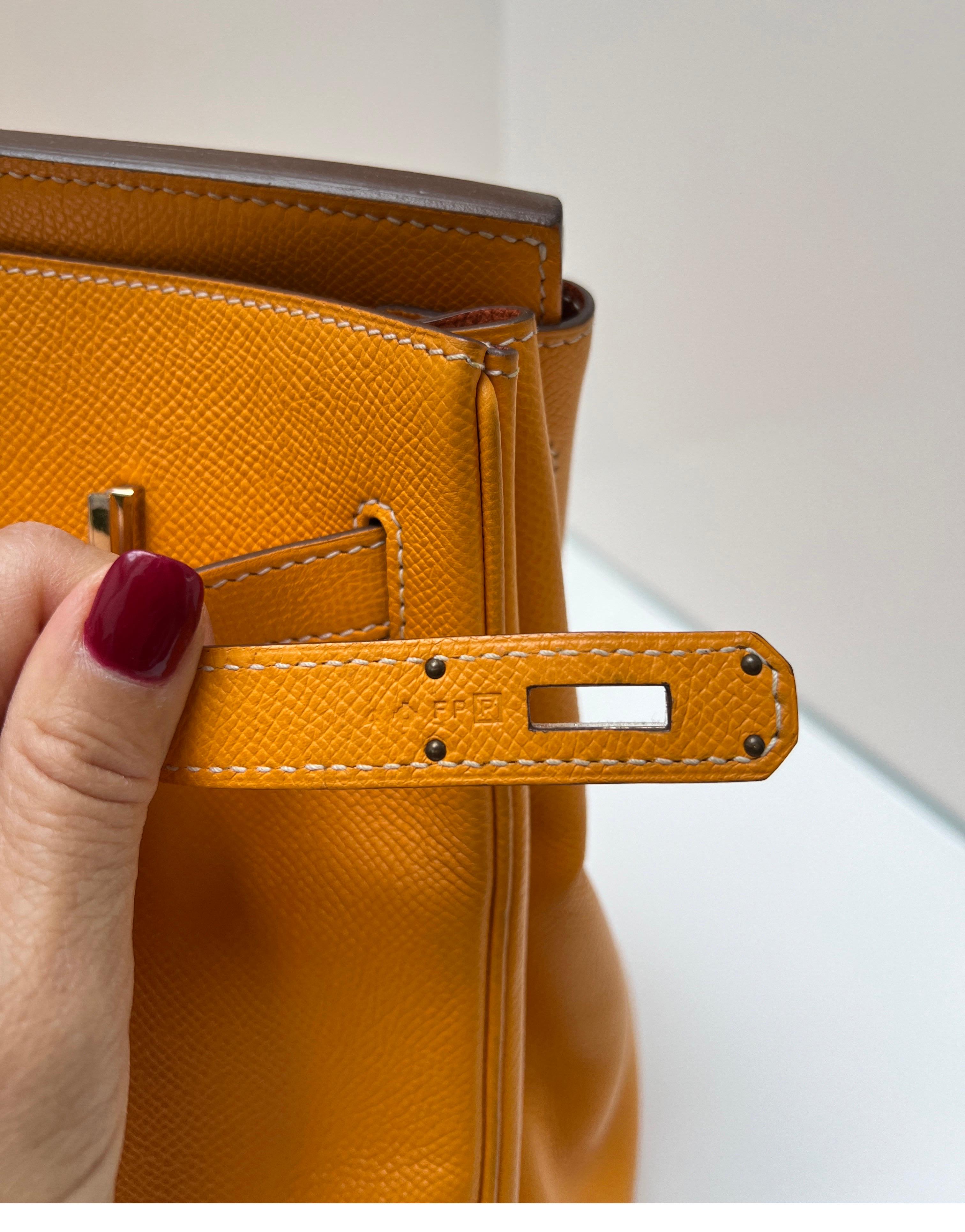 Hermes Yellow Jaune Birkin 35 Bag 1