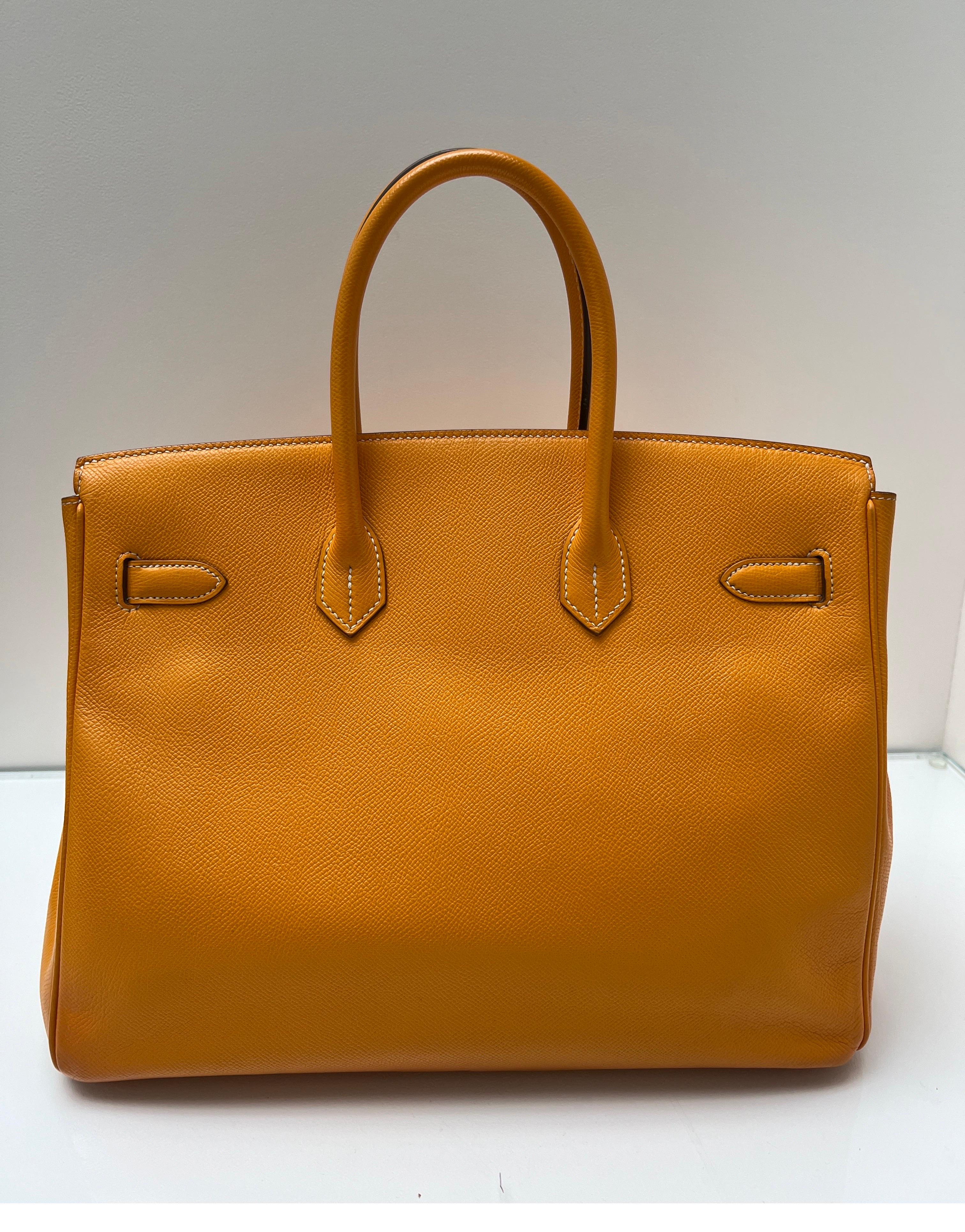Hermes Yellow Jaune Birkin 35 Bag 2