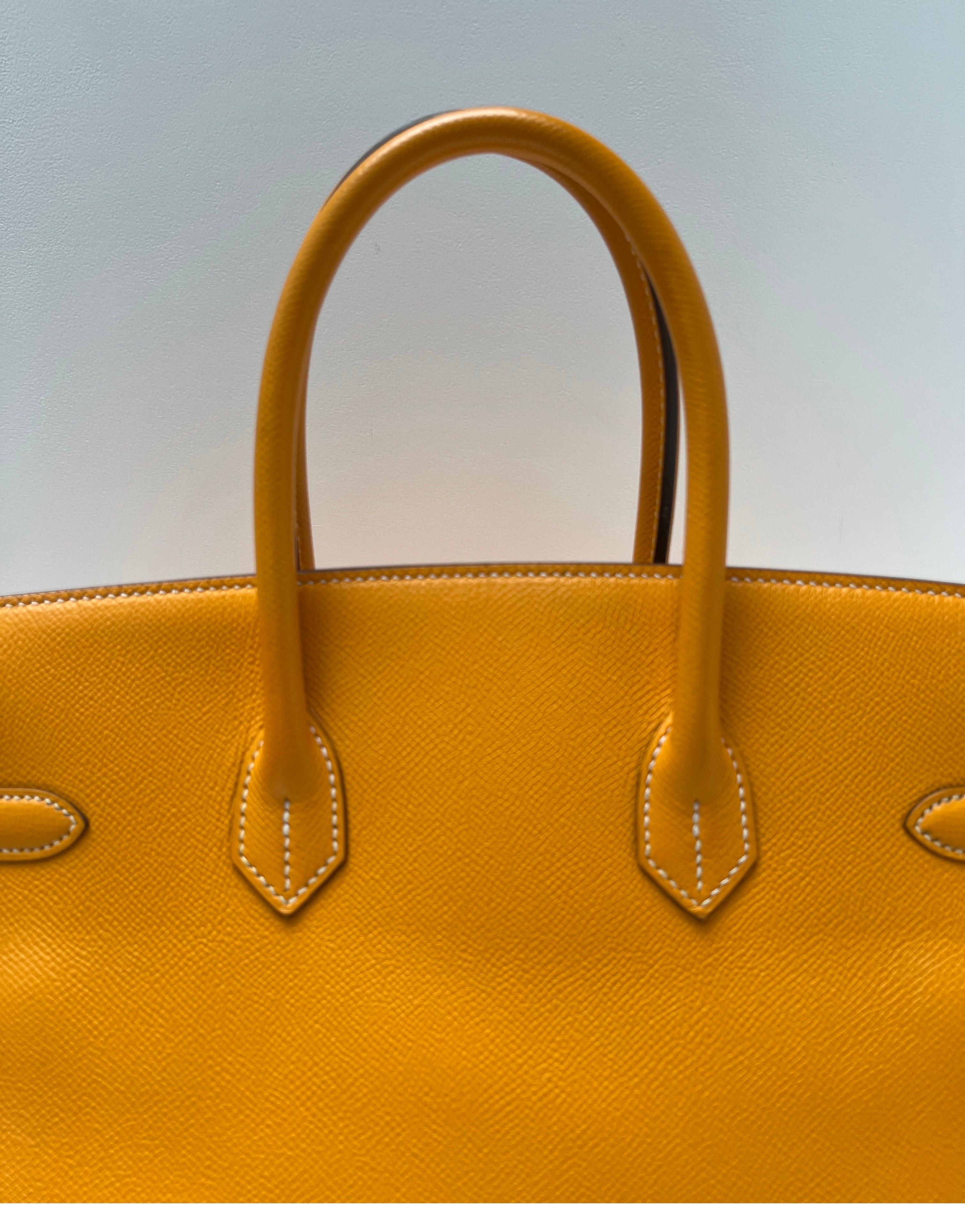 Hermes Yellow Jaune Birkin 35 Bag 3