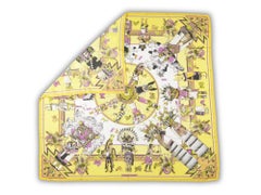 Hermès Yellow "Kachinas" Cashmere Shawl