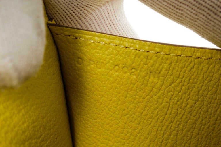 Hermes Yellow Leather Evercolor ClicH 21 Wallet For Sale at 1stDibs