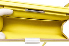 Hermes Yellow Leather Evercolor Clic-H 21 Wallet