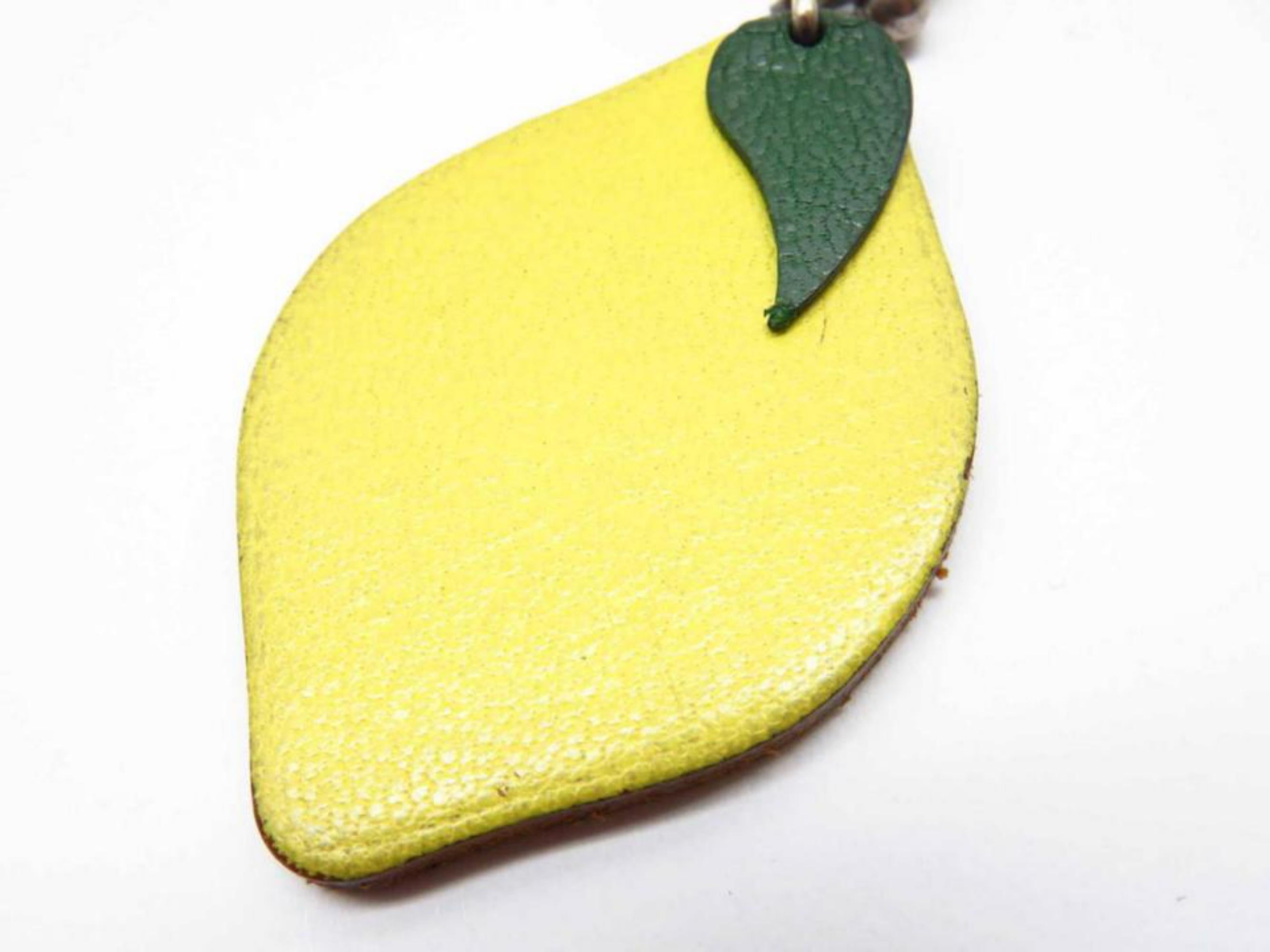 Hermès Yellow Lemon Fruit Charm Pendant 233799 For Sale 8