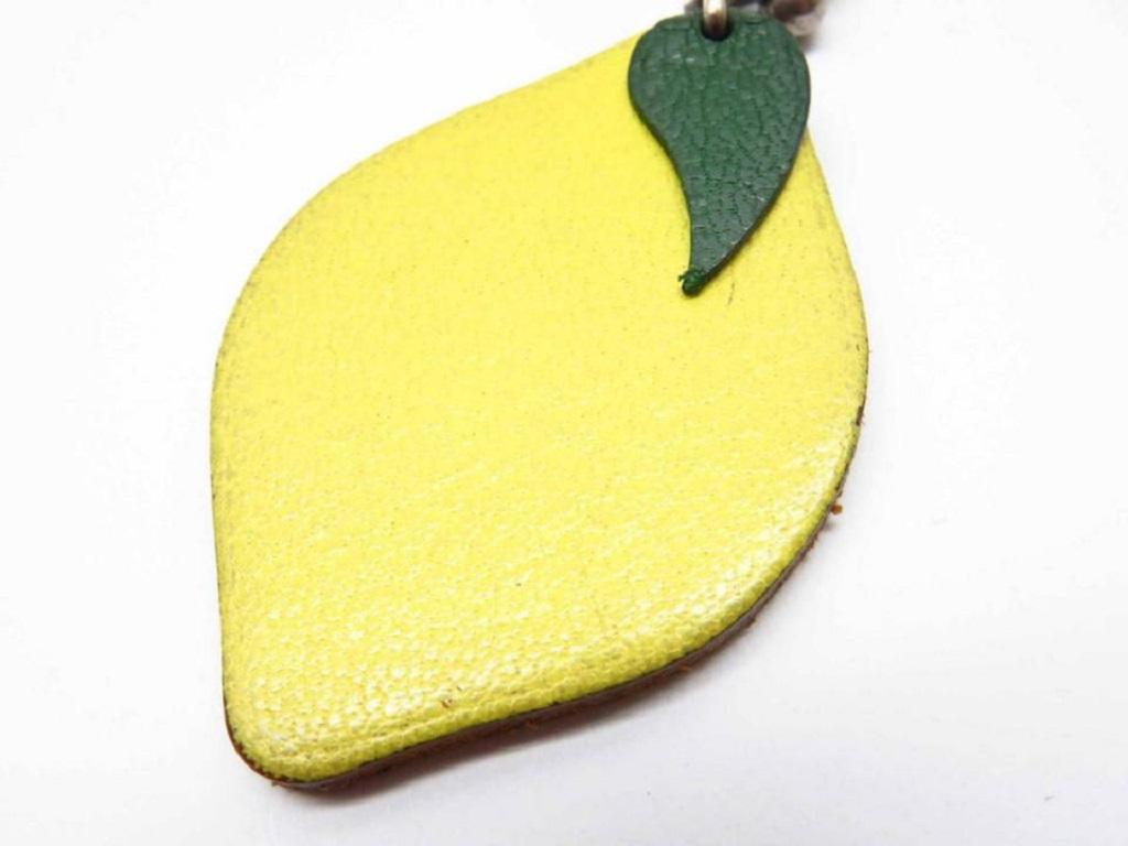 Hermès Yellow Lemon Fruit Charm Pendant 233799 In Good Condition In Dix hills, NY