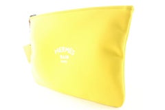 Hermes Yellow Neo Bain Pouch Zip Clutch 1H0509