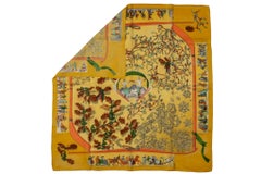 Hermès Yellow Niege D'Antan Silk Scarf