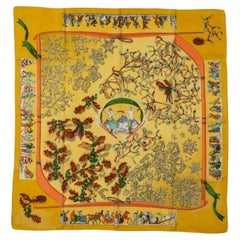 Hermès Yellow Niege D'Antan Silk Scarf