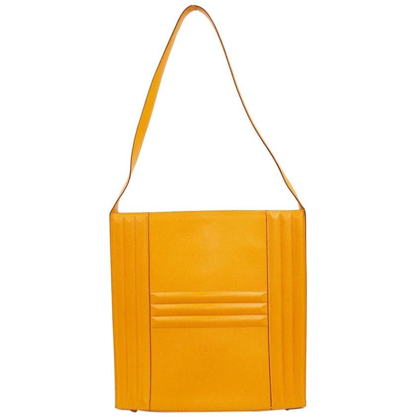 HERMES Yellow Padlock Bag
