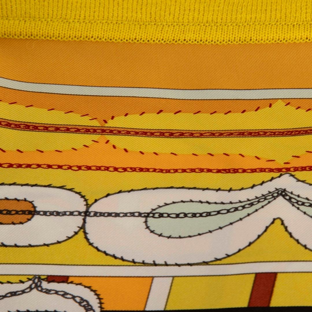 Hermès Yellow Silk & Alpaca Roll Neck Jumper Size S In Good Condition In London, GB