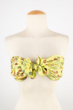 Hermès Yellow Silk Twill Foulard/Scarf 'Dancing Pearls', 2008