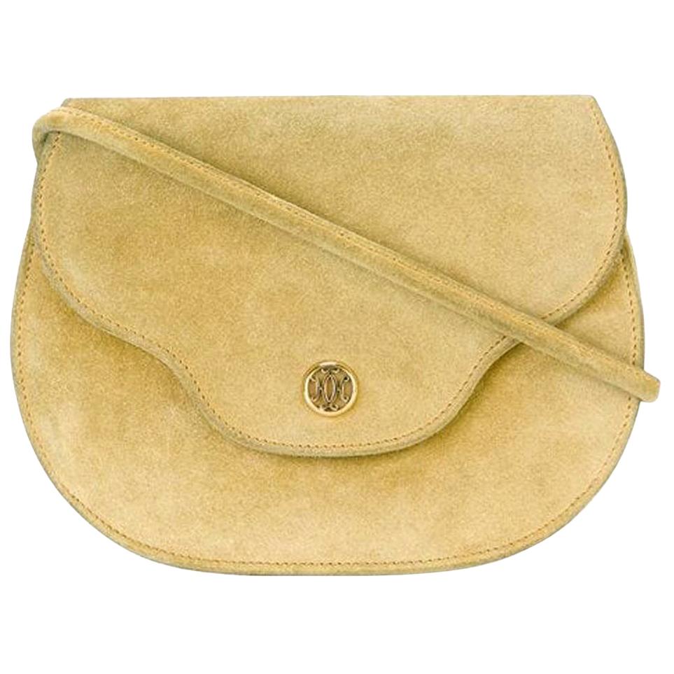 Hermes Yellow Suede Shoulder Bag
