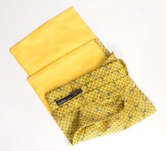 Hermes Yellow Turtles & Salads Silk Ascot Scarf