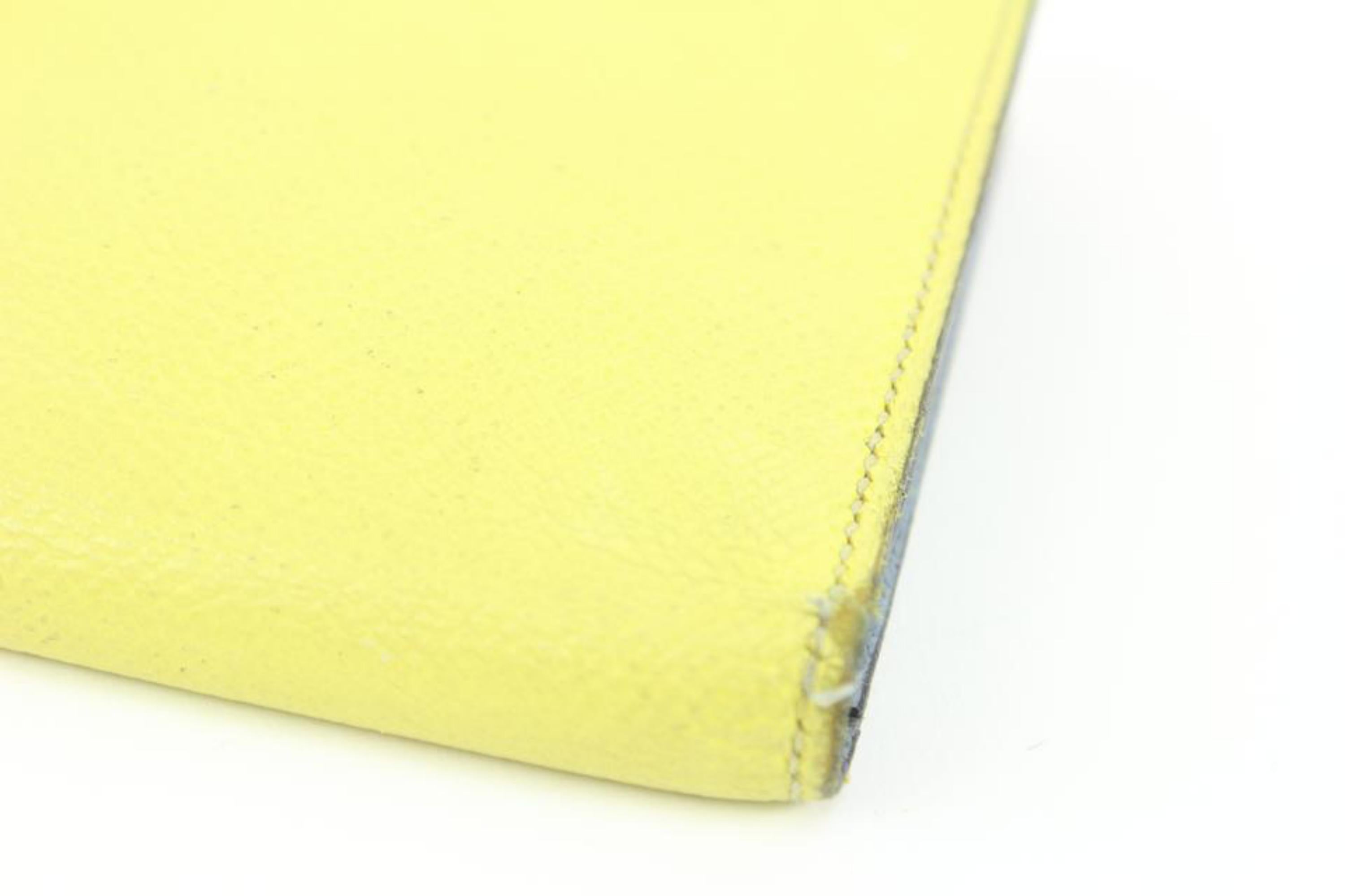 Hermès Yellow x Blue Epsom Leather Long Bifold Bearn Wallet 68h411s 5
