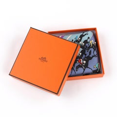 HERMES Yves Benoist Gironiere “Les Courses” Equestrian Horse Races Scarf w/Box