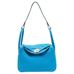 Hermes Sansibar/Malachit Taurillion Leder Palladium Hardware Lindy 26 Tasche