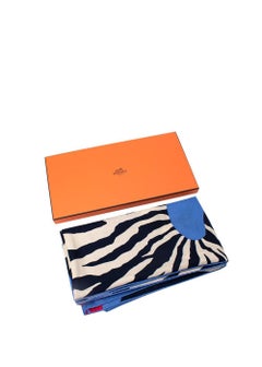 Hermes Zebra Pegasus Silk & Cashmere Scarf 140