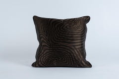 Hermès Zebra Silk Pillow with Espresso Leather Trim