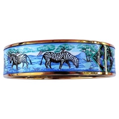Hermès Pulsera Cebras Esmalte África Oro Amarillo Hdw S. GM 70