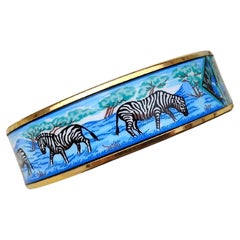Hermès Gold Enamel Bracelet Zebras Africa S. 70