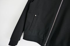 Hermès Zip Front Black Bomber Jacket