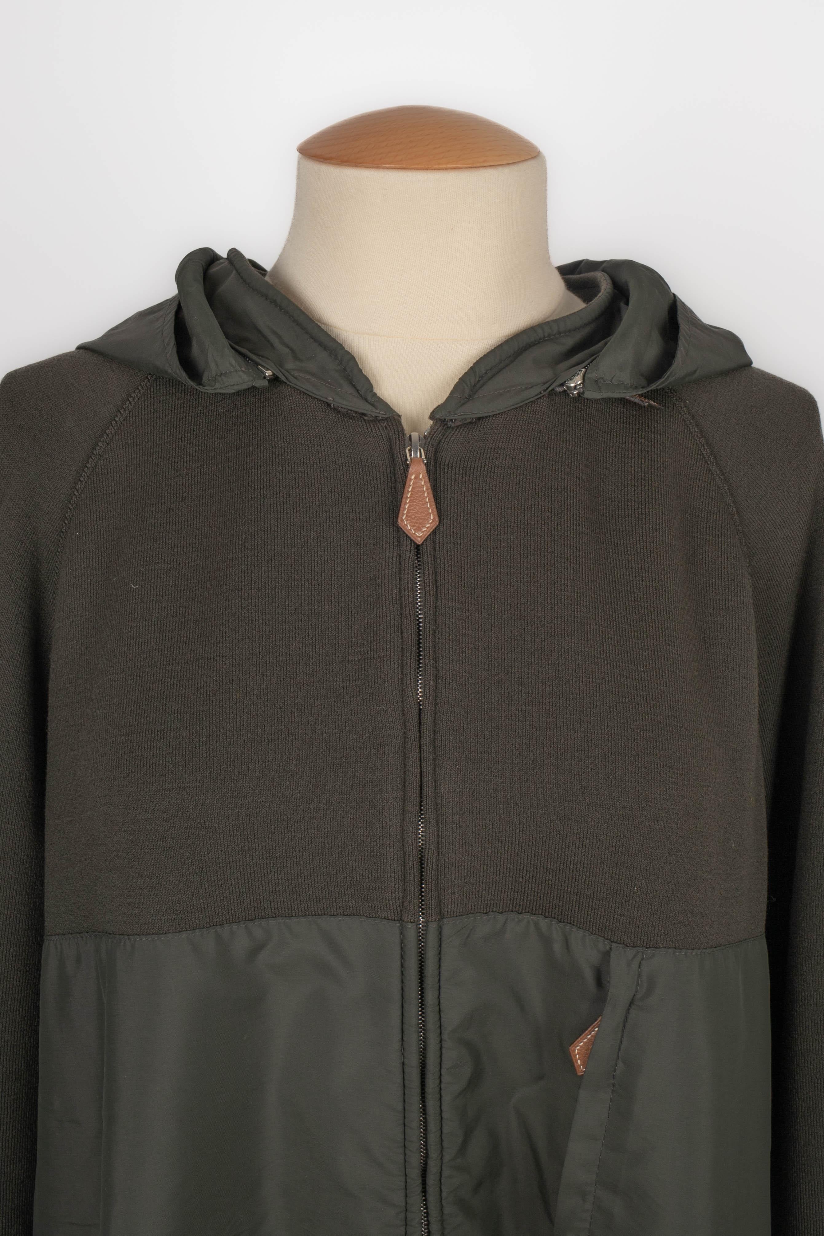 Black Hermès zipped jacket For Sale