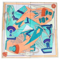 Hermès "Zouaves et Dragons" 90cm Silk Scarf by Virginie Jamin, 2021.