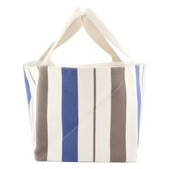 Hermes Zulu Tote Striped Canvas PM