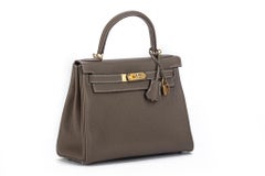 Hermes BNIB Kelly 28 Etoupe Togo /Gold