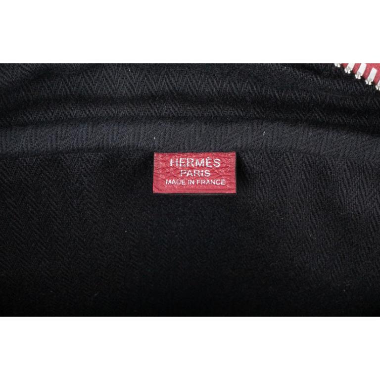 Hermèsred Evergrain Calfskin Weekend Bag, 2015 For Sale 8