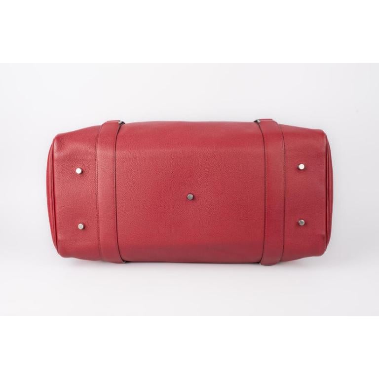 Hermèsred Evergrain Calfskin Weekend Bag, 2015 For Sale 1
