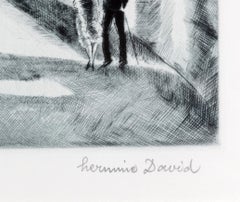 « Passage a Village », pointe sèche originale, signée