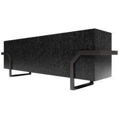 HERMOSA CREDENZA - Modern Design in Opulent Wood with a Smoked Nickel Base 