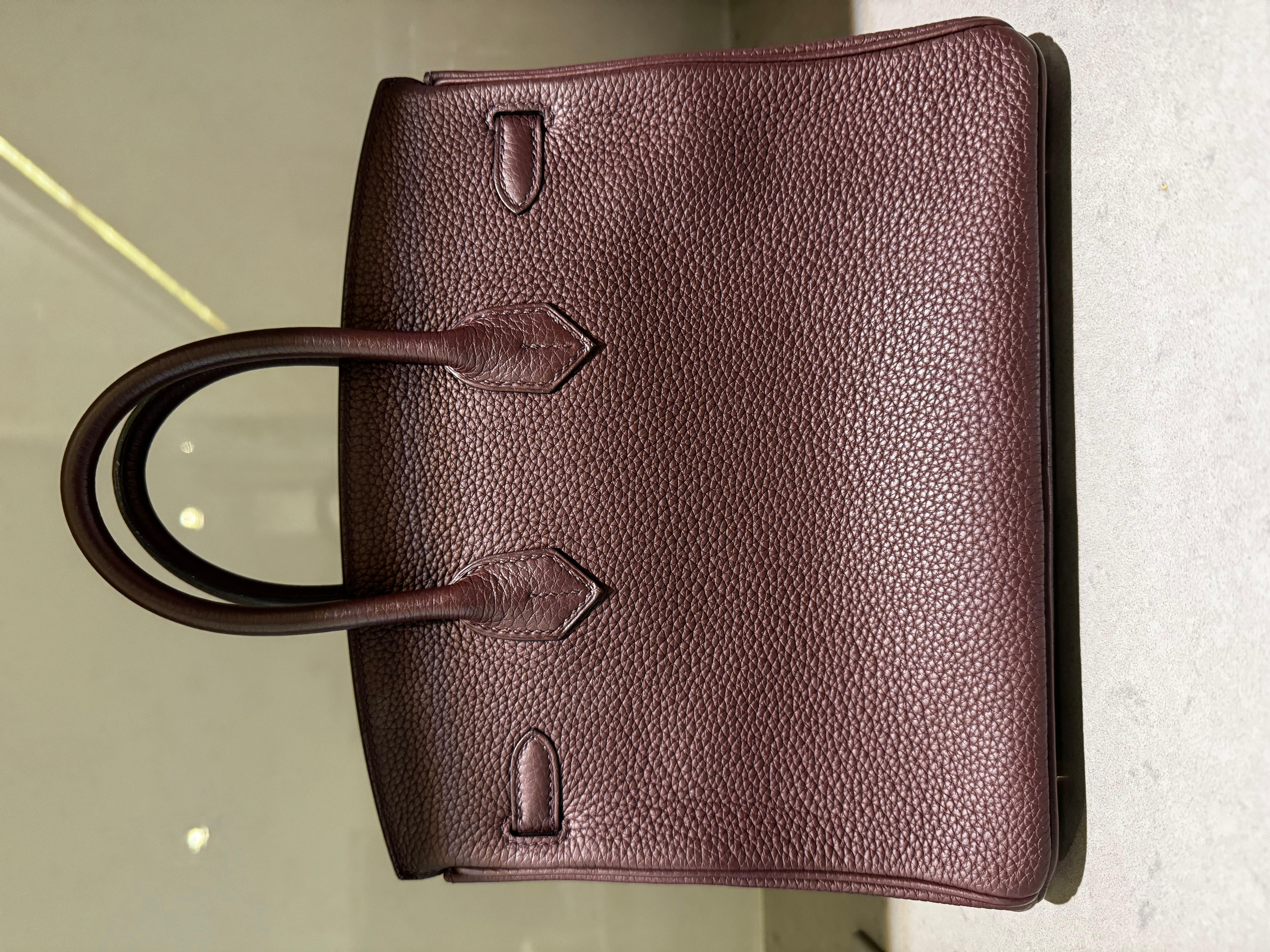 Hermrs Birkin 25 borsa Rouge H. H. hardware oro 1