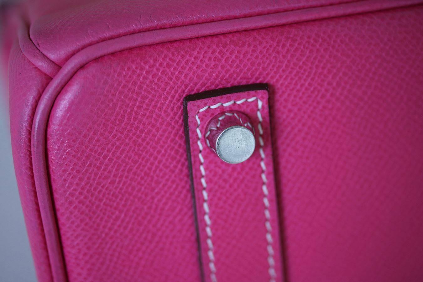 Hermès 35CM Candy Veau Epsom Rose Tyrien with Palladium H/W Birkin Bag 5