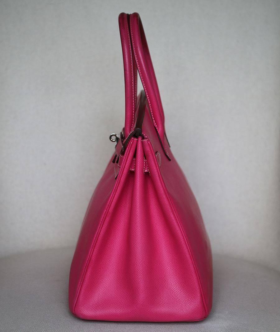 Pink Hermès 35CM Candy Veau Epsom Rose Tyrien with Palladium H/W Birkin Bag