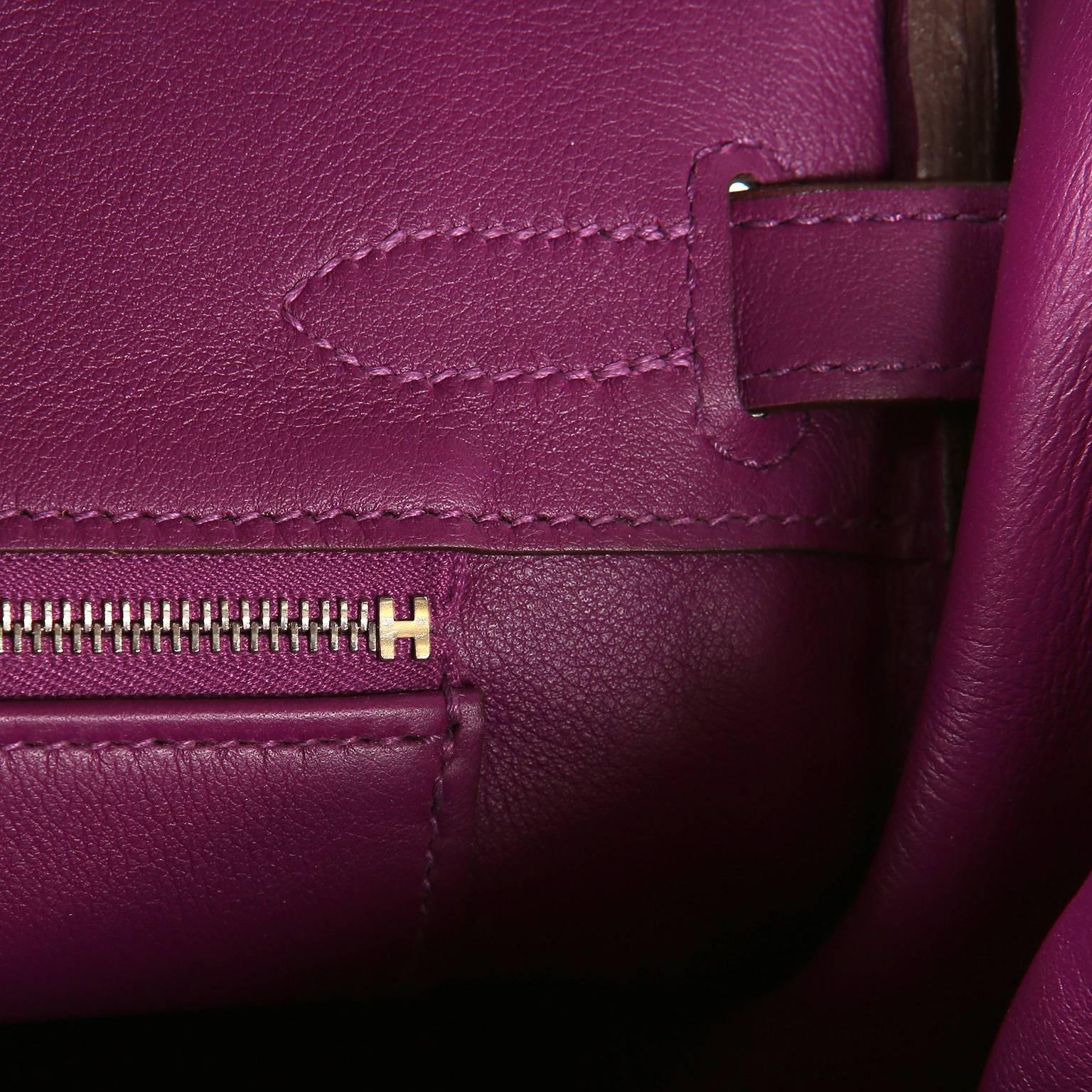 Hermès Anemone Swift Leather 30 cm Birkin Bag with Palladium 4