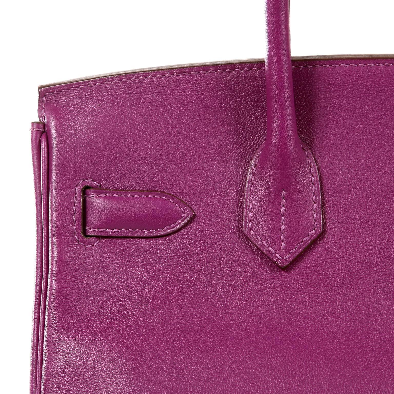 Hermès Anemone Swift Leather 30 cm Birkin Bag with Palladium 6