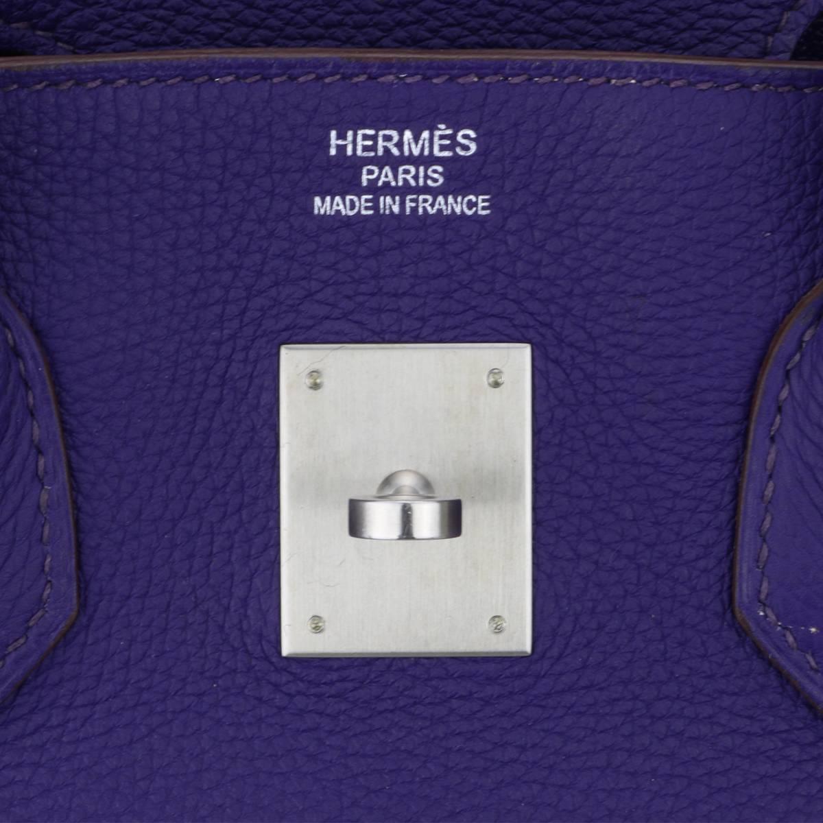 Hermès Birkin 35cm 9k Iris Togo Leather with Brushed Palladium Hardware Stamp P 5