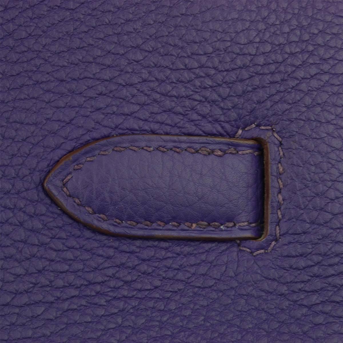 Hermès Birkin 35cm 9k Iris Togo Leather with Brushed Palladium Hardware Stamp P 8