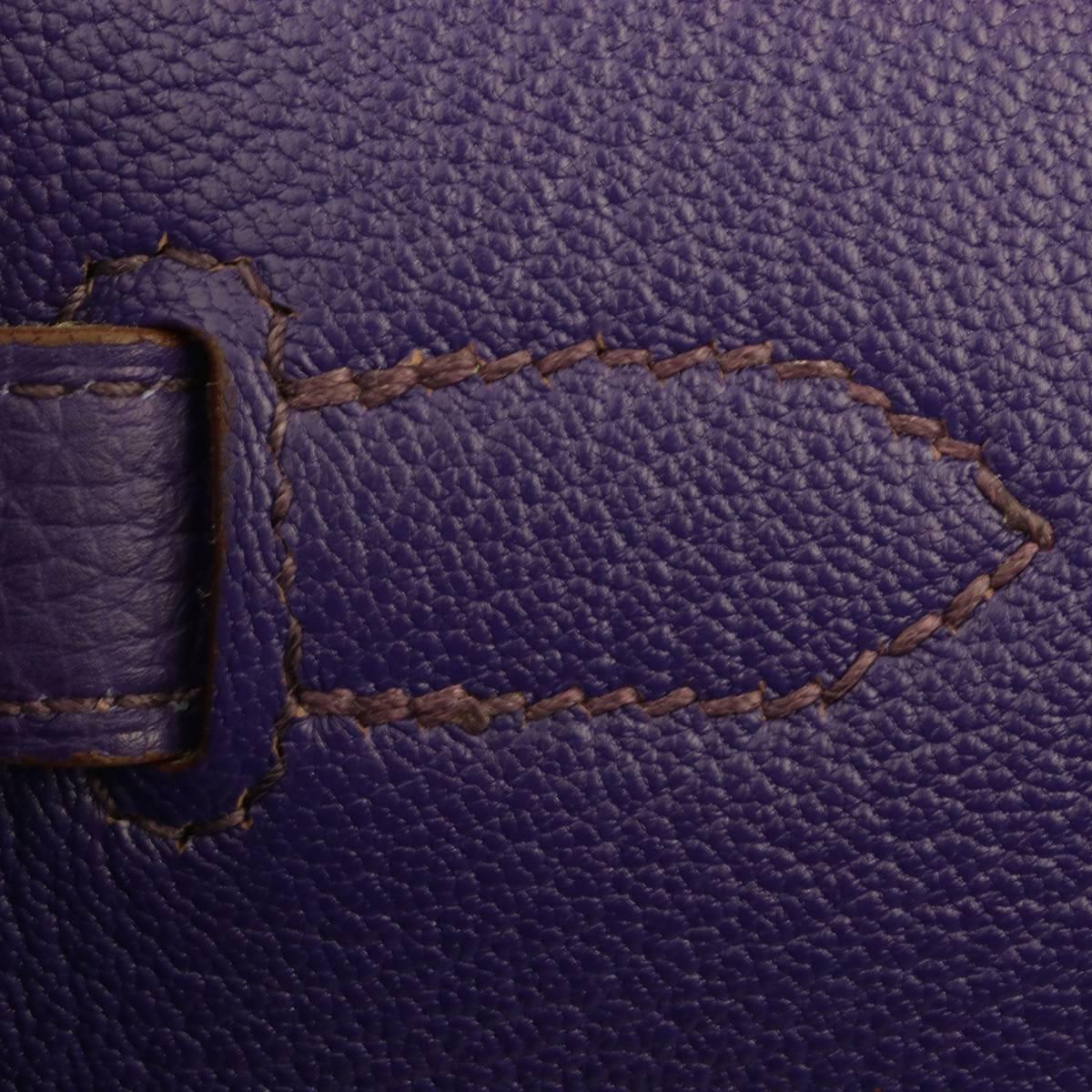 Hermès Birkin 35cm 9k Iris Togo Leather with Brushed Palladium Hardware Stamp P 10