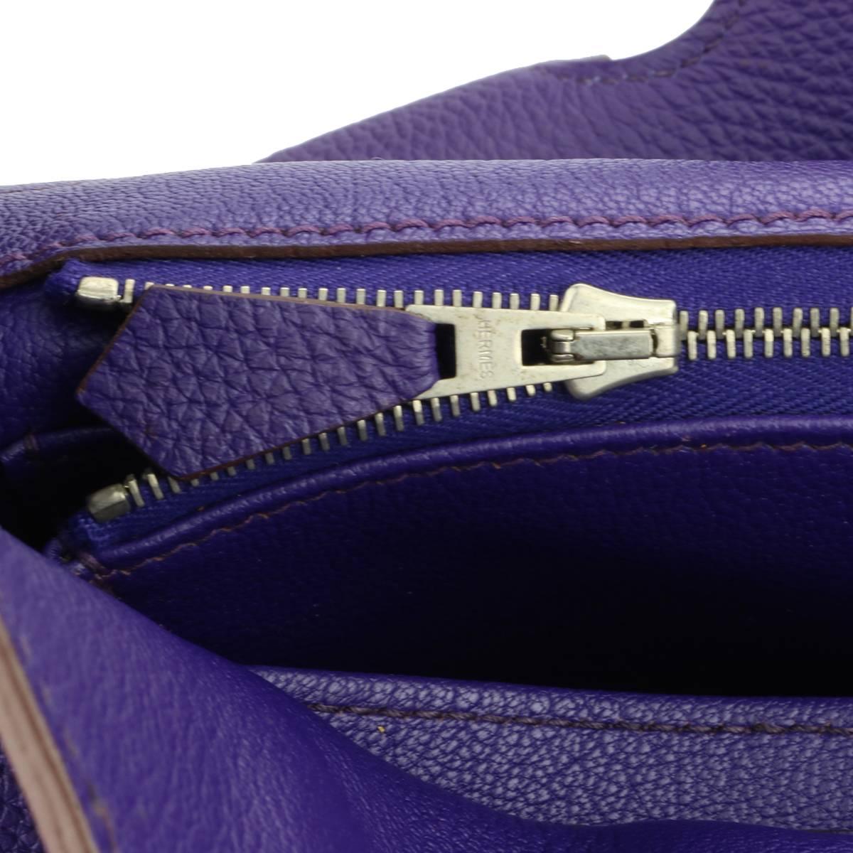 Hermès Birkin 35cm 9k Iris Togo Leather with Brushed Palladium Hardware Stamp P 11