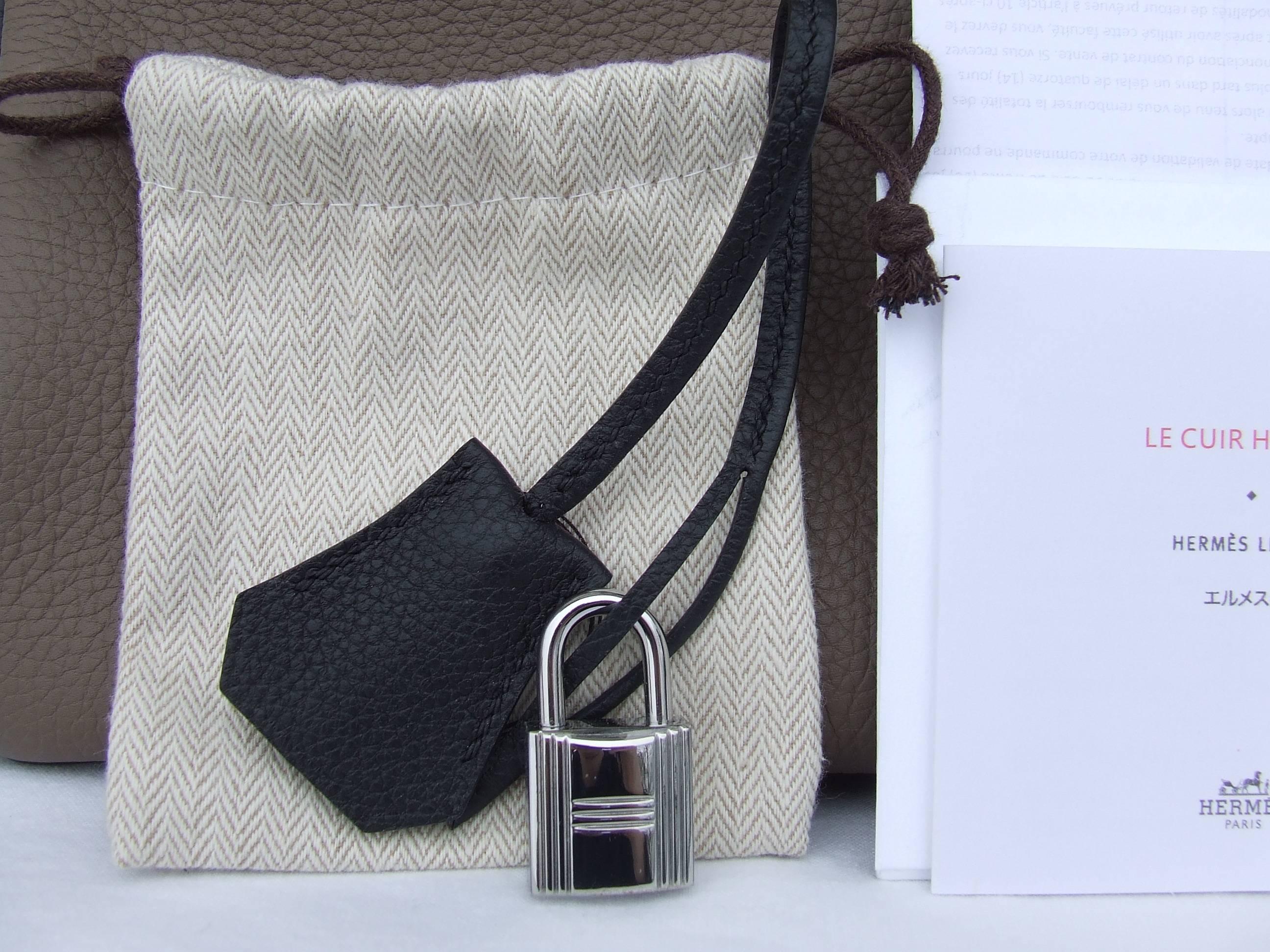 Hermès Horseshoe Etoupe Black Togo Leather PHW 35 cm, Birkin Handbag  1