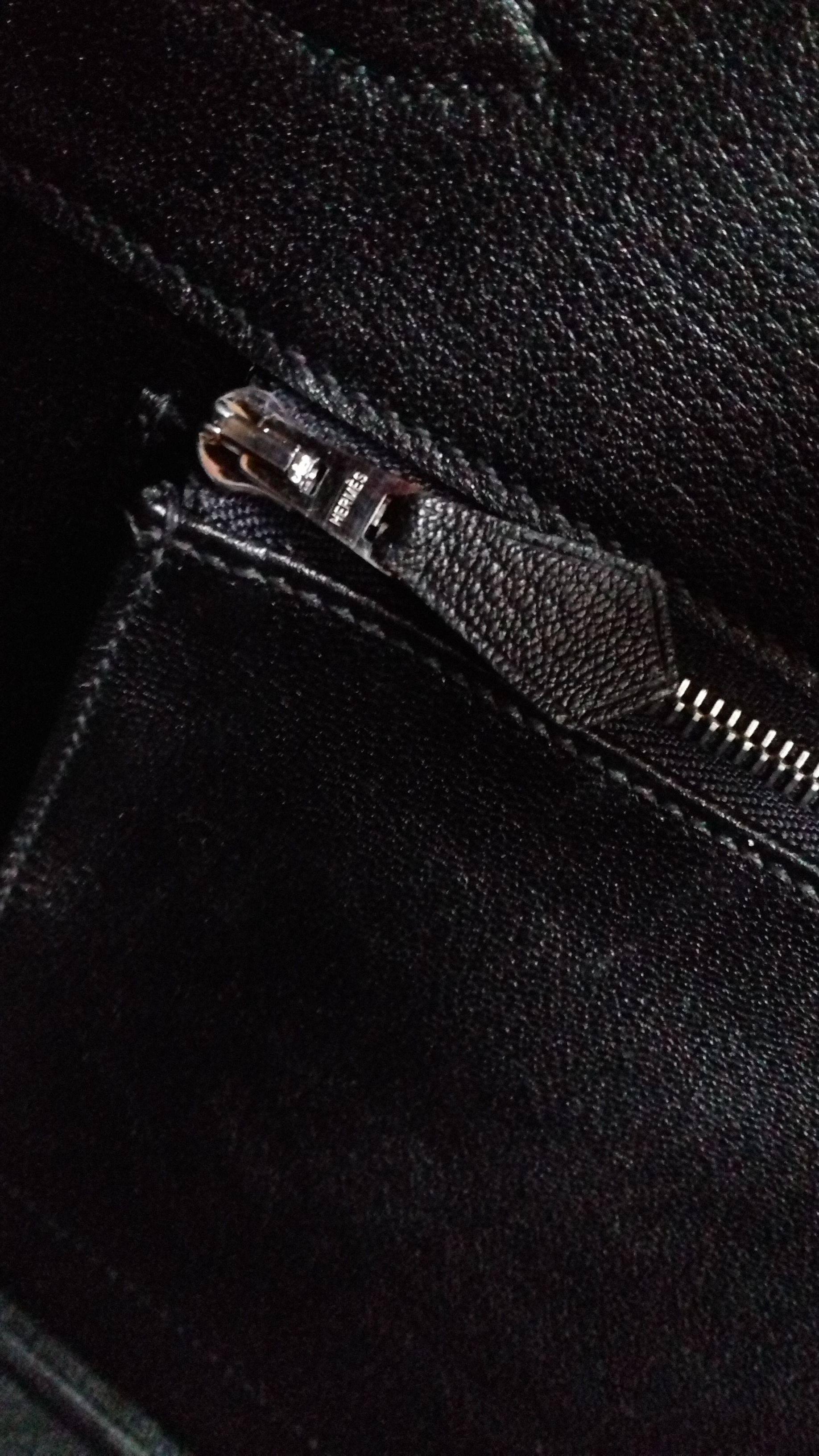 Hermès Horseshoe Etoupe Black Togo Leather PHW 35 cm, Birkin Handbag  4