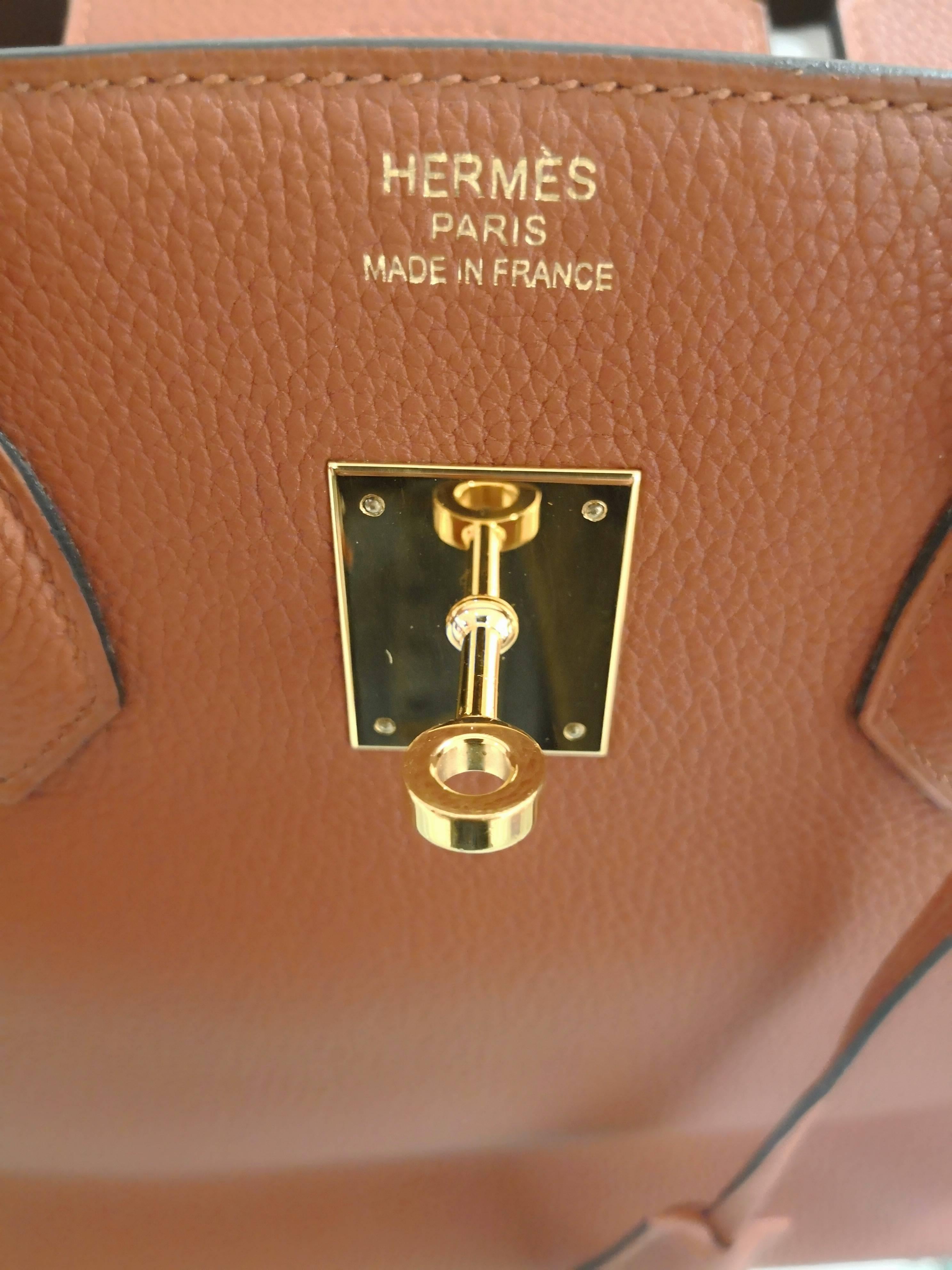 Women's or Men's Hermès Birkin Togo 35 Gold tone Hardware 
