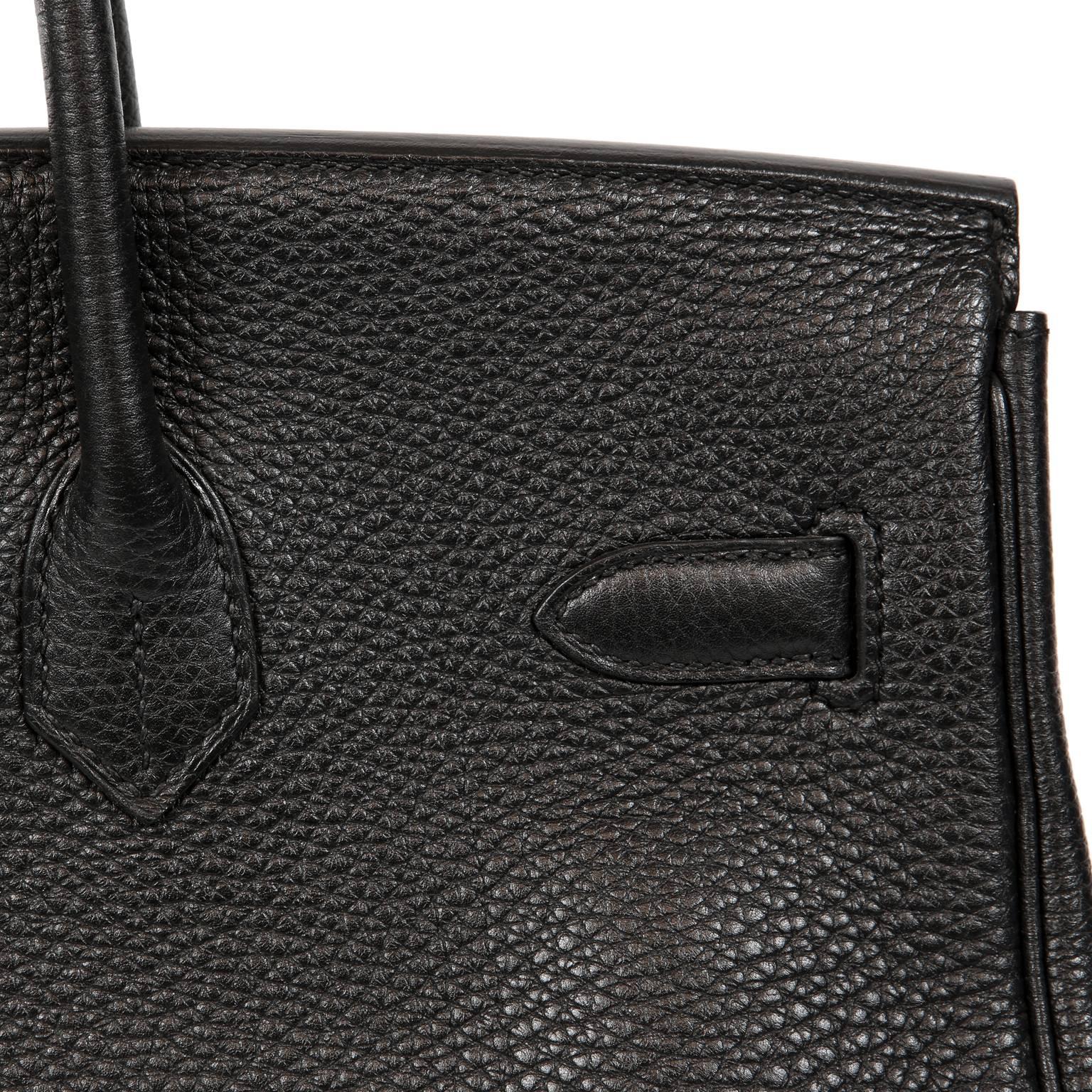 Hermès Black Togo Leather 35 cm Birkin Bag with Palladium HW 11